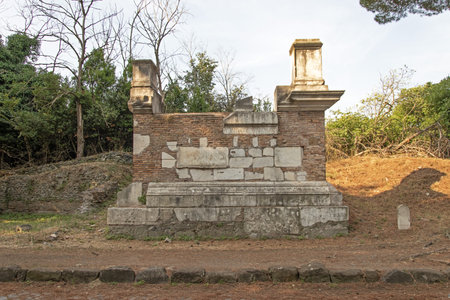Funerary monument in Via Appia Antica, Romeのeditorial素材