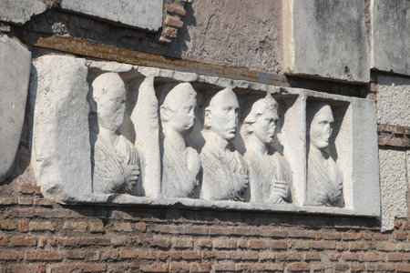 Funerary monument in Via Appia Antica, Romeのeditorial素材