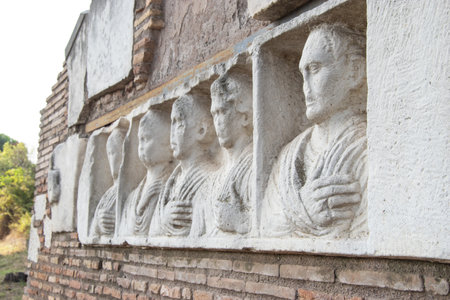 Funerary monument in Via Appia Antica, Romeのeditorial素材