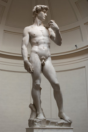 Sculptures of the Accademia Gallery, Florence, Italyのeditorial素材
