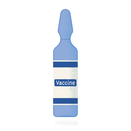 Vaccine bottle against Covid-19 infection, vector illustration.のイラスト素材