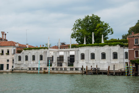 The Peggy Guggenheim museum on the Grand Canal, City of Venice, Italy, Europeのeditorial素材