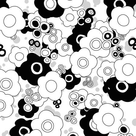 Background with flowers, vector illustration with stylized flowers.のイラスト素材