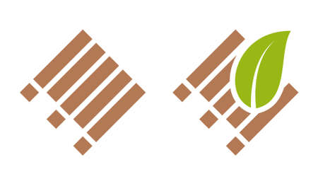 Pallet icon vector illustration, and recycle symbol logo.のイラスト素材