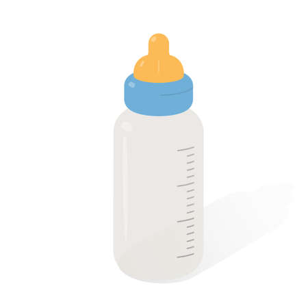 Baby milk bottle, vector illustration designのイラスト素材