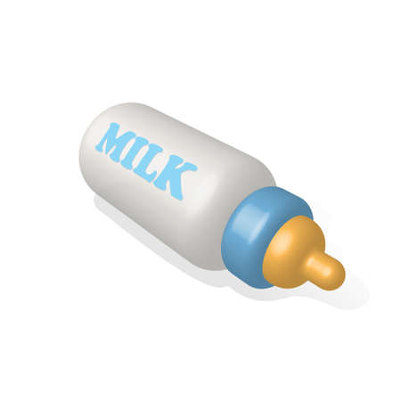 Baby milk bottle, vector illustration designのイラスト素材