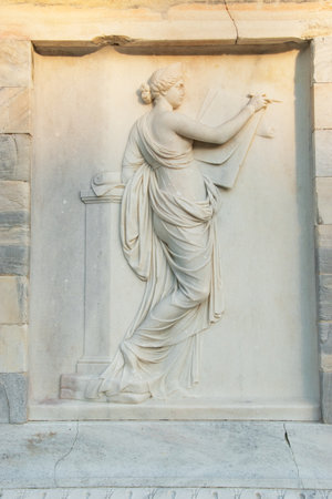 The Arco della Pace in Corso Sempione, a triumphal arch in Milan, Lombardy region, Italy.の写真素材