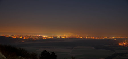 Night view at Bratislava, Capital of Slovakiaの写真素材