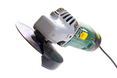 angle grinder isolated on white backgroundの写真素材