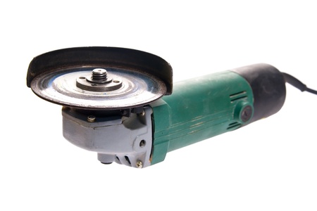 angle grinder isolated on white backgroundの写真素材