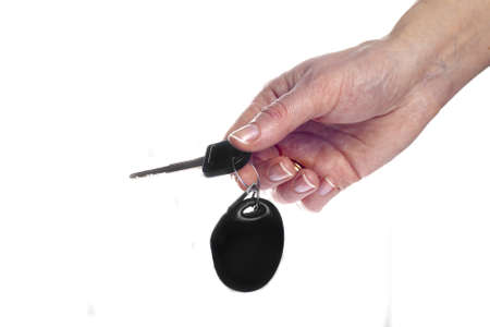 Key in woman handの写真素材