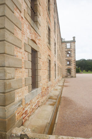 World Heritage Site of  Port Arthur Convict Settlement in Tasmania, Australia, with ruins of prison and other historic buildings, tourist attraction and destination.の写真素材