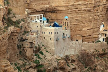 Saint Georgeâs Monastery near Jericho in Israelの写真素材
