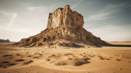 Wadi Rum desert in Jordan, Middle East. Retro style.の素材