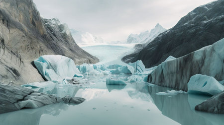 Ice formations in Glacier Lagoon, Iceland, Europeの素材