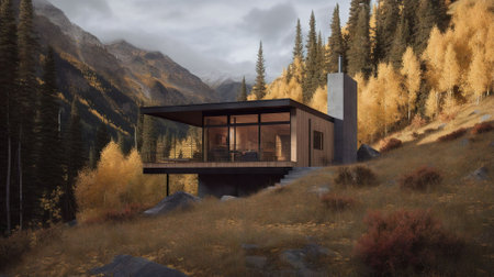 mountain house. High resolution image gallery.の素材