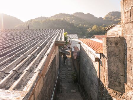 space between country house with softlightの写真素材