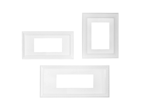 white picture frame isolated on white background