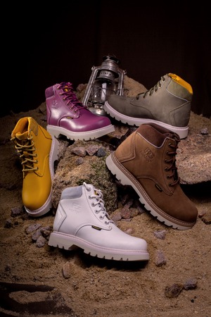 Display of fashion bootsのeditorial素材