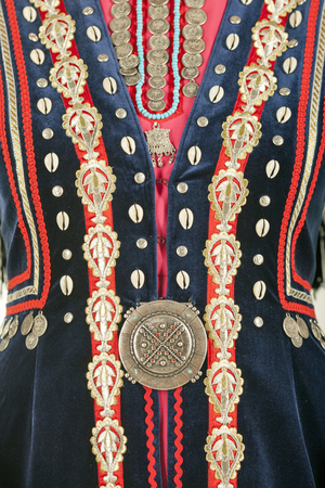 National women's costume Bashkir girls nationalities living on the territory of Russia