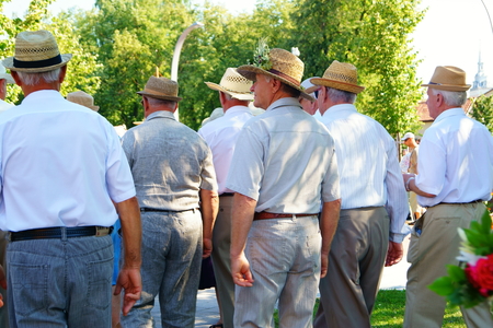 Seniors group monitors  the City Festival in Lithuania.のeditorial素材