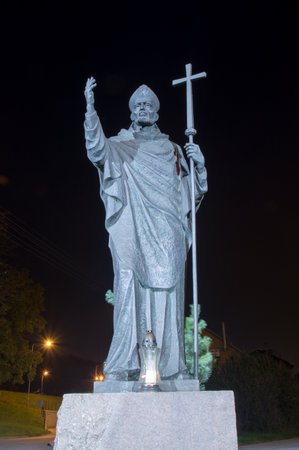 GDANSK, POLAND - OCTOBER 15, 2016: Monument of St. Adalbert of Prague (in Chech known as Vojtech)のeditorial素材