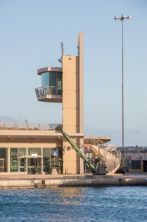 Ghajnsielem, Malta - May 8, 2017: Gozo Ferry Terminal at the port of Mgarr.のeditorial素材