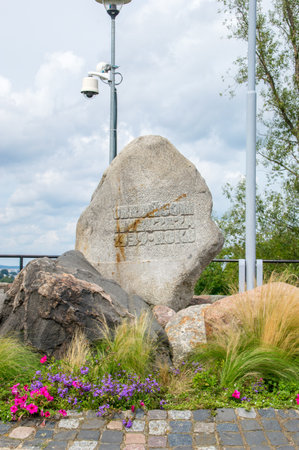Gdynia, Poland - August 20, 2017: Monument to the defenders of the coast at 1939.のeditorial素材
