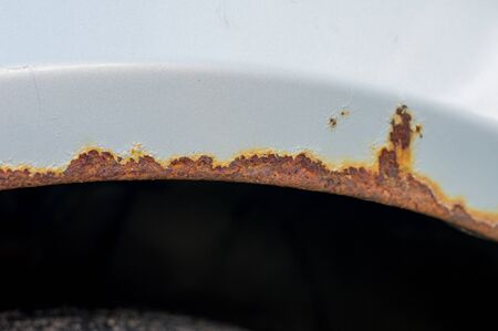 Rusted wheel arch at car.の写真素材