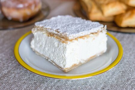 Traditional polish cream pie Napoleonka also known as creme.