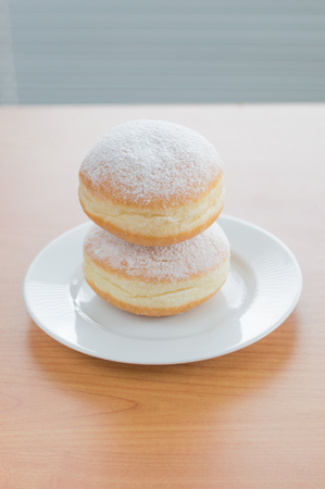 Two sweet Polish parcel on a dessert.の写真素材