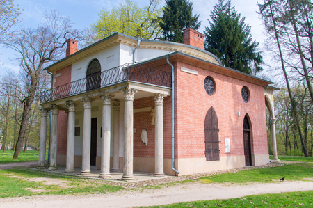 Gothic House in Czartoryski Palace in Pulawy, Poland.の写真素材