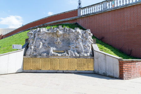Lublin, Poland - April 14, 2018: Monument to the memory of AK-WiN soldiers from the grouping Major Dekutowski - Dam.のeditorial素材
