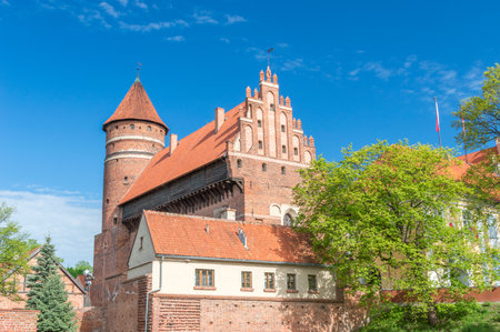 Castle of Warmian Bishops in old town of Olsztyn, Poland.のeditorial素材