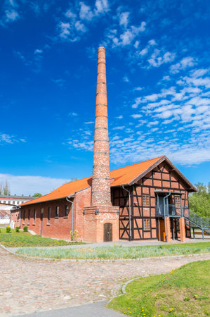 Olsztyn, Poland - May 1, 2018: Historic building of industrial architecture.のeditorial素材