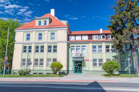 Olsztyn, Poland - May 1, 2018: Building of the Statistical Office, Olsztyn.のeditorial素材