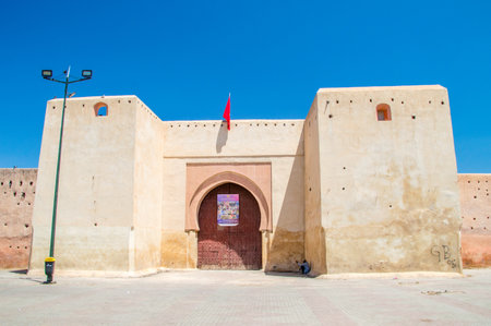 Marrakech, Morocco - June 3, 2018: Gate of Galerie Bab Doukkala.のeditorial素材