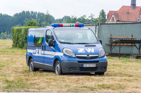 Pruszcz Gdanski, Poland - June 16, 2018: Opel Vivaro belong to Military Gendarmerie (Zandarmeria Wojskowa) in Poland.のeditorial素材