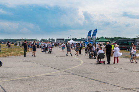 Pruszcz Gdanski, Poland - June 16, 2018: Undefined people in military area during the days of Pruszcz Gdanski.のeditorial素材
