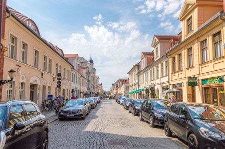 Potsdam, Germany - August 17, 2018: Brandenburger strsse in Potsdam.のeditorial素材