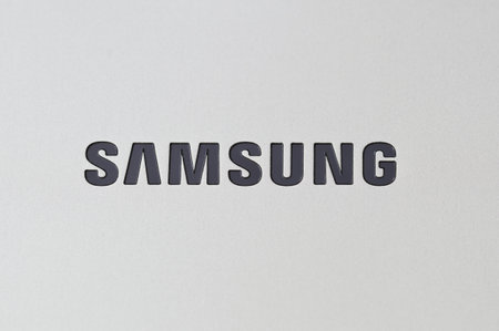 Pruszcz Gdanski, Poland - September 11, 2018: Logo of Samsung Group on a Samsung phone. Samsung is a...