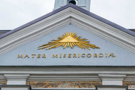 Vilnius, Lithuania - September 28, 2018: Mater Misericordia at the Gate of Dawn.のeditorial素材