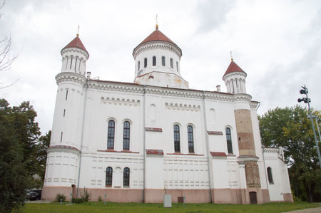 Vilnius, Lithuania - September 28, 2018: Cathedral of the Theotokos in Vilnius. Main Orthodox Christian church of the Republic of Lithuania.のeditorial素材
