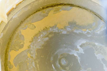 Limescale in the kettle.