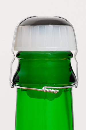 Sparkling wine bottle plastic cork.の写真素材