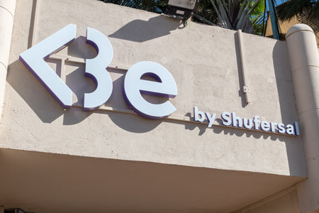 Eilat, Israel - February 9, 2019: Logo and sign of Be by Shufersal.のeditorial素材
