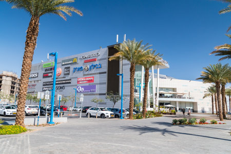 Eilat, Israel - February 9, 2019: View of Ice & Mall shopping centre in Eilat.