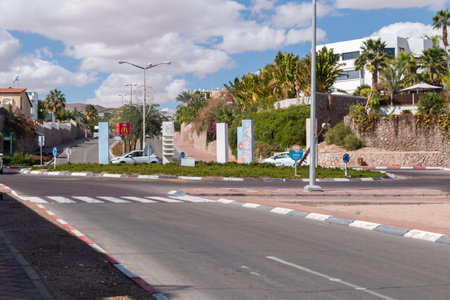 Eilat, Israel - February 9, 2019: Women's square in Eilat.のeditorial素材
