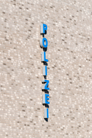 Polizei sign at German Police station.