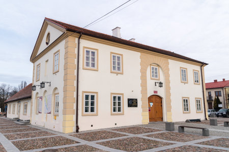 Maciejowice, Poland - February 23, 2019: Museum of Polish-Lithuanian Andrzej Tadeusz Bonawentura Kosciuszko. Kosciuszko is national hero in Poland, Lithuania, Belarus, and the United States.のeditorial素材